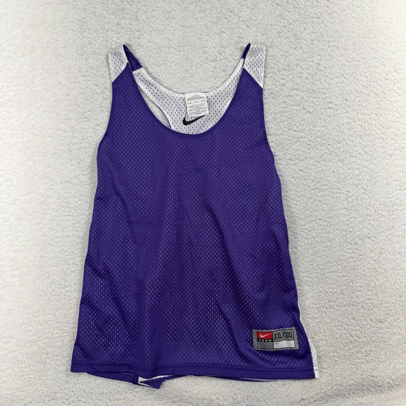 Nike Tops - VTG Nike 90s Womens Reversible Basketball Tank Top Purple Mesh Size 2XL 3XL NWT